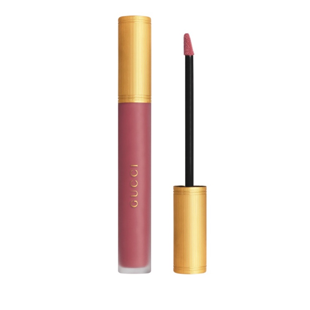Gucci Liquid matte Transfer proof  lipstick | Shade 413 Cornelia pink